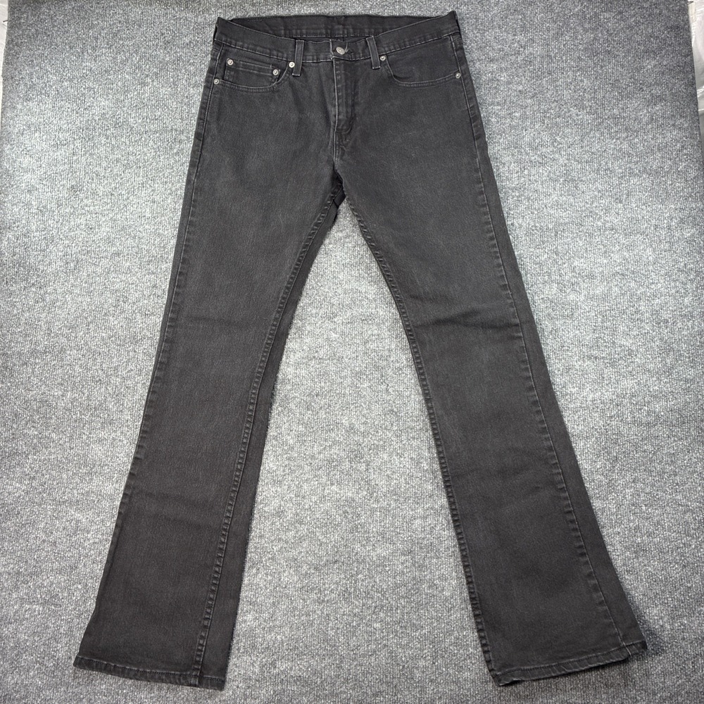 Levis 527 Bootcut Jeans Mens 34x34 Black Denim Cotton Cowboy Western